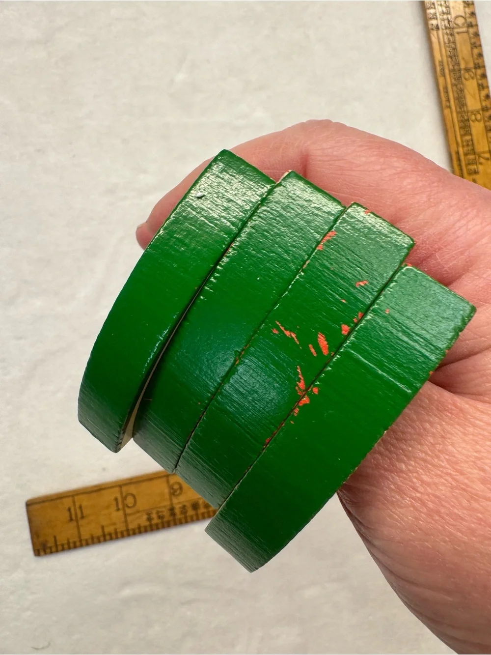 Watermelon Slice Wooden Napkin Rings - Red Summer Table Décor (4)